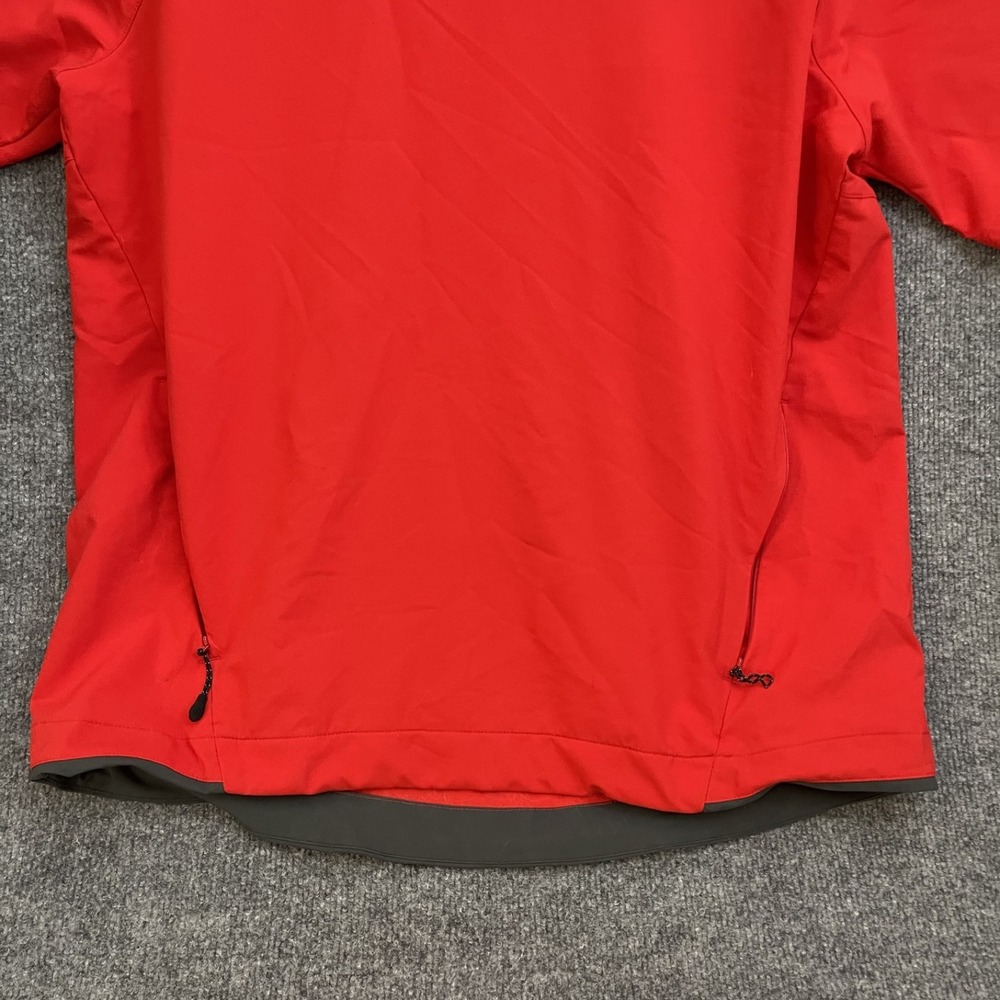 Utah Tech Baseball Pull Over Nike Shirt Mens Sz L Red Short Sleeve - Picture 4 of 14